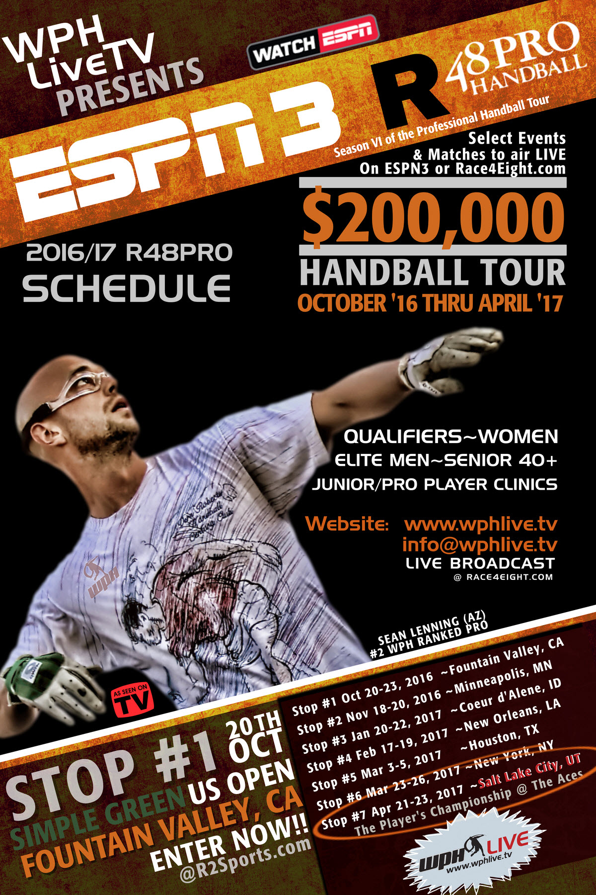 WPHLiveTV/ESPN3 US Open Broadcast Schedule