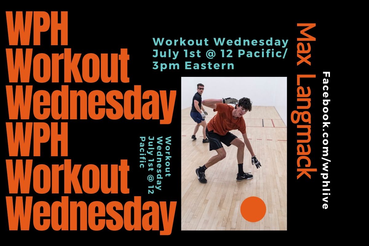 July 1st @ Noon Pacific/3pm Eastern:  Workout Wednesday